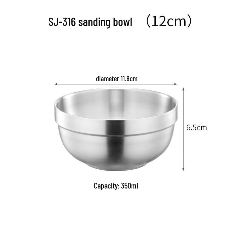 KANGMO Double-layer Insulated 316 Stainless Steel Bowl