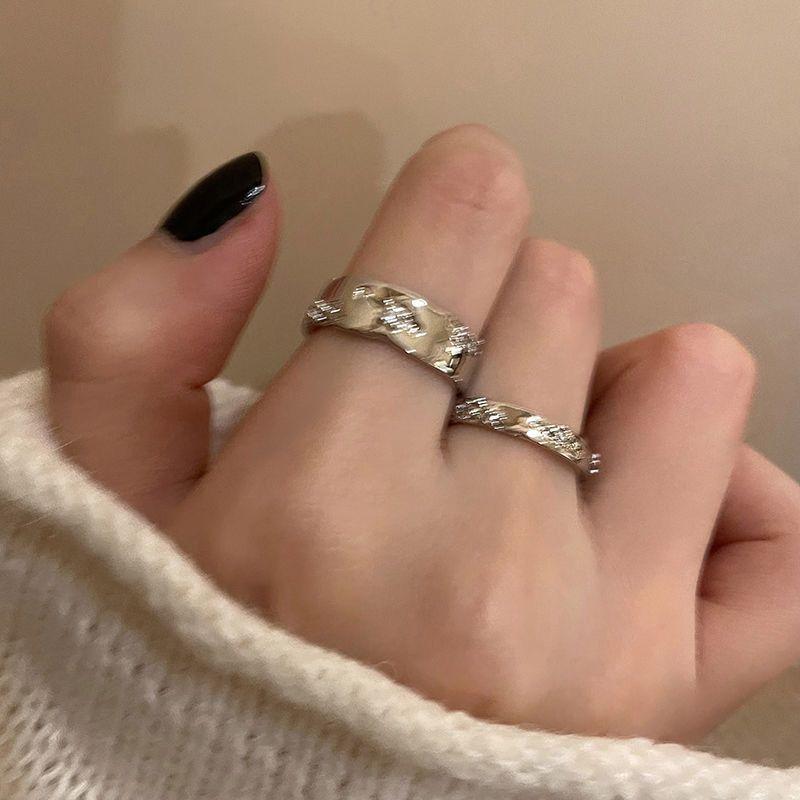 Fashion Y2k Accessories Open Ring Star Zircon Crystal Rings for Women Girls Double Layer Aesthetic Grunge Jewely Set