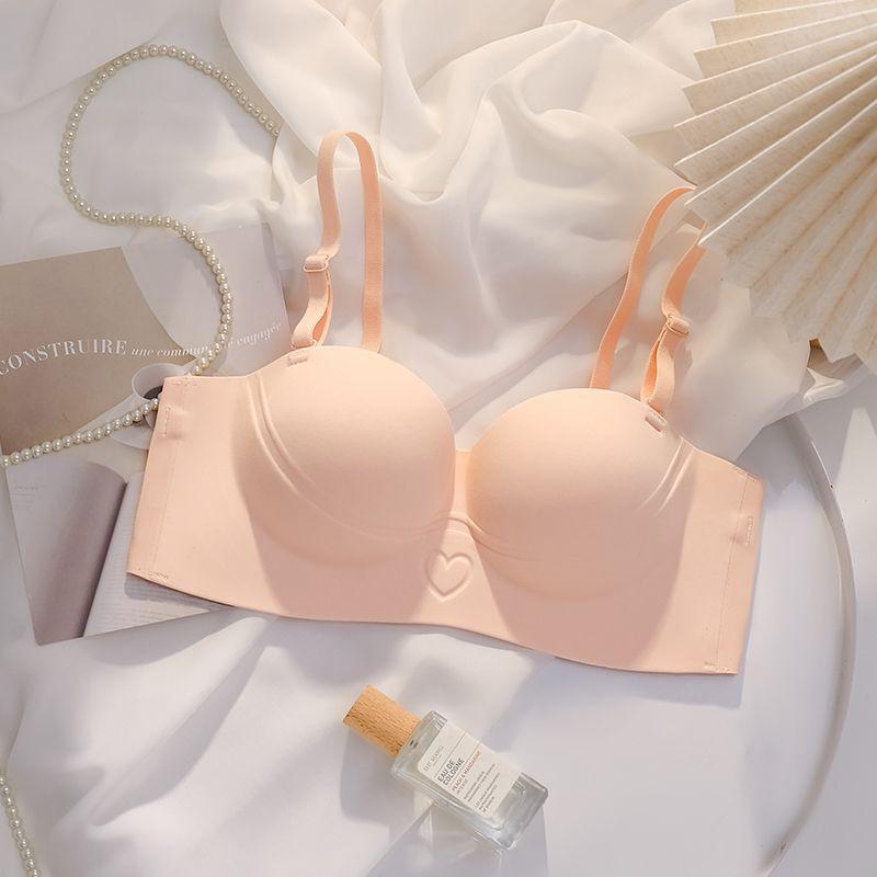 Comic chest peach cup seamless underwear small chest removable shoulder strap non-slip chest large invisible women's beautiful back bra