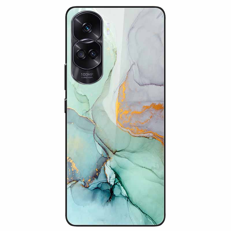 Tempered Glass Hard Cover For Honor 90 Lite 5G Case Lovely Marble Funda Coque For Honor 90 Pro Honor90 90Lite 90Pro Phone Shells