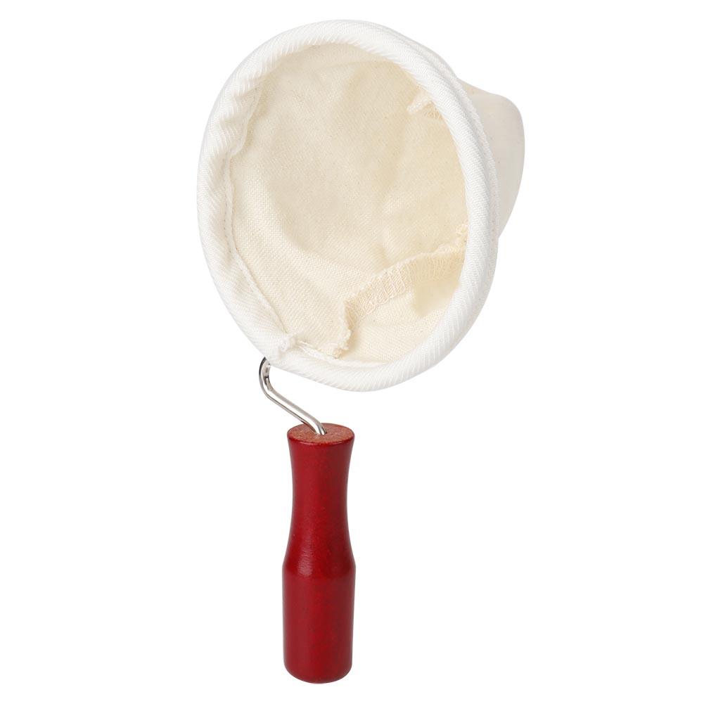 Cotton Flannel Dripper Coffee Maker Wooden Handle Cloth Coffee Filter Bag Accessories 105mm