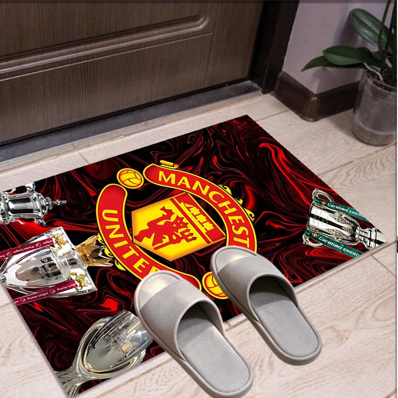 Football United F.C Pattern Rug, Indoor/Outdoor Mat, for Picnic, Gameroom, Bedroom, Office, Living Room, Home Decor Carpet, Birthday Gift