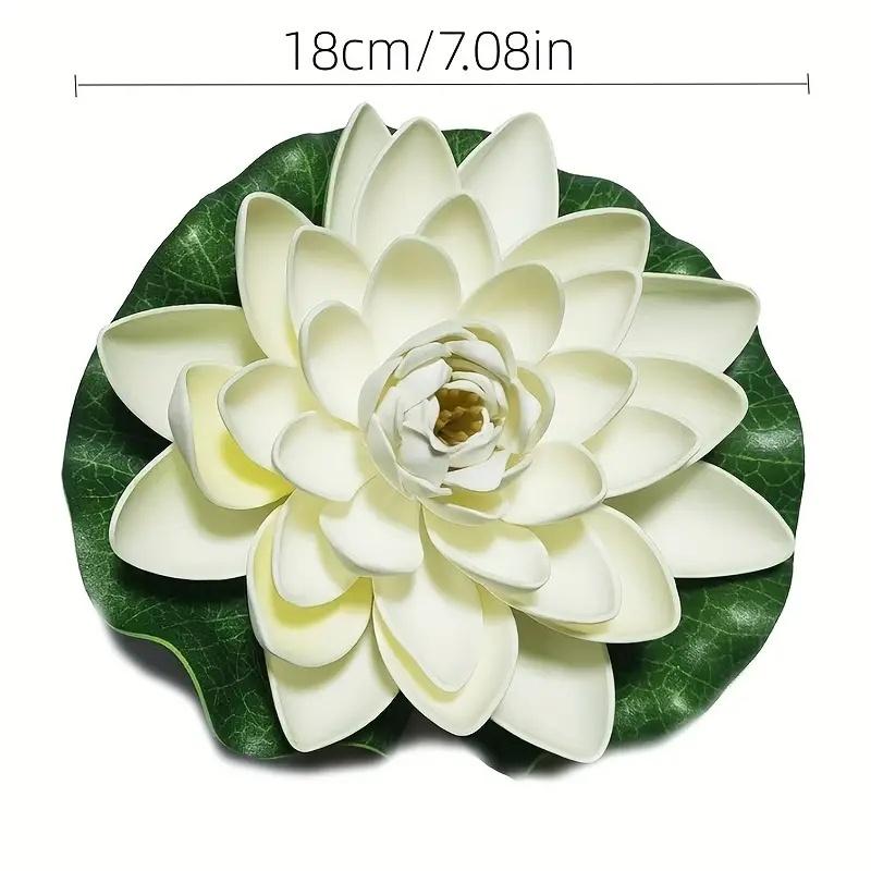 1pcs-7.09inch Vibrant Foam For Lotus - Realistic Floating Water Lilies For Ponds, Fountains & Garden Decor