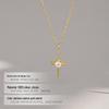 Banyan Tree S925 Silver Minimalist Diamond Cross Women's Fashion Necklace
