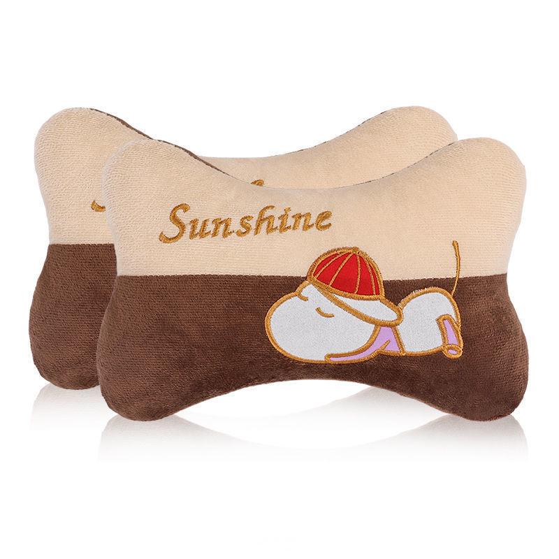 Car Neck and Lumbar Support Pillow Set - Cute Cartoon Design