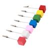 7pcs Card Stands Simple Portable Table Number Holders with Colorful Wooden Base for Photos Cards Notes Decoration