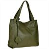Large Italian Shopper Bag, Natural Olive Leather