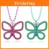 Girls Butterfly Necklace With Rhinestone Embellishments For Fashionable Women