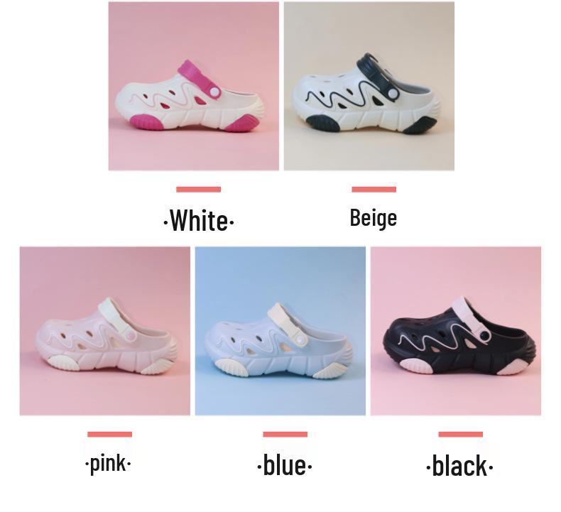 5cm Thick Sole Height-Boosting Kids' Clogs - Cute DIY High Heel Sandals for Outdoor Summer Fun