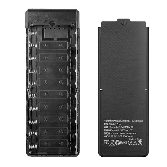 

Светодиодный цифровой дисплей с двумя выходами USB Корпус беспаечного внешнего аккумулятора 10x18650 чёрный