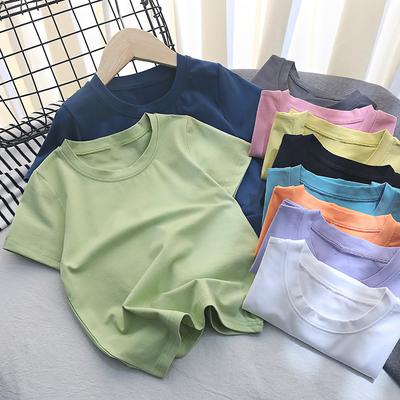 Summer Clothing Children's Short Sleeved T-shirt Cotton Half Sleeved Girls' Short Sleeved Children's Clothing Base
