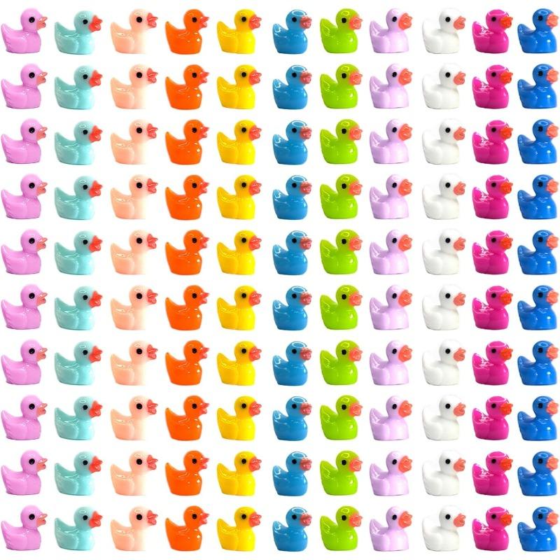 Luminous 100/200Pc Mini Ducks Moss Microlandscape Miniature Duck Figurines Fairy Garden Accessories Home Decor Glow In The Dark