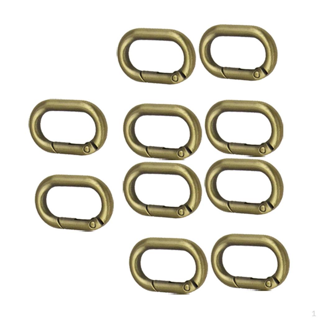 10 Pieces Sp Oval S Carabiner Key Buckle for Making