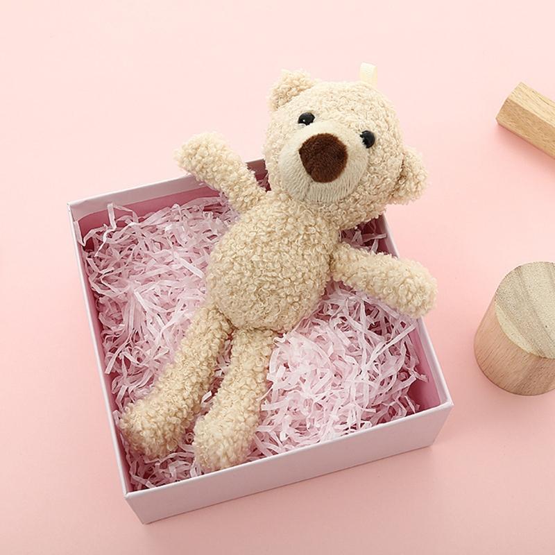 8in Stuffed for Doll Mini Bear Toy Soft Plush Toy Room Decoration Emotion Appease for Baby Girls Office Ornament Car Dec