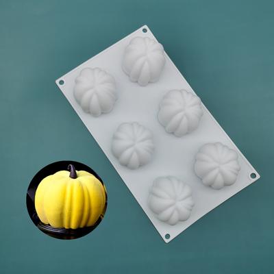 Creme-Mousse-Kuchenform, Halloween, sechs kleine Kürbisform, Backform