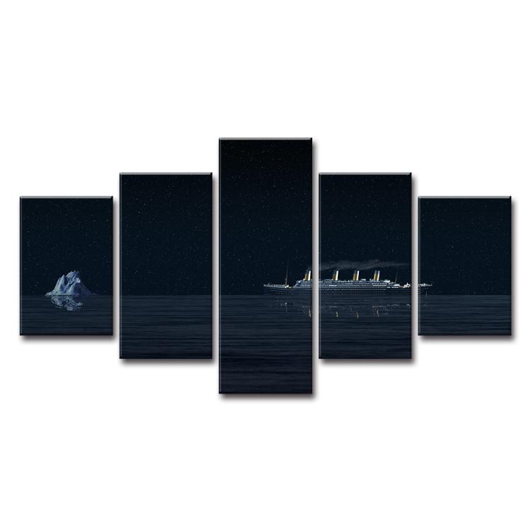 

Титаник классический фильм о любви черно-белый 5 шт.. Настенная живопись на холсте постер картина для гостиной домашний декор фото Medium Size Unframed Canvas