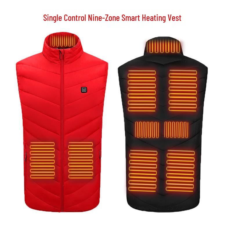 Vyhřívaná vesta se stojáčkem s USB nabíjením pro stálé teplo