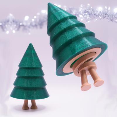 3D-gedruckter Weihnachten Bunter Dekorative Frühling Weihnachtsbaum Mann Spielzeug