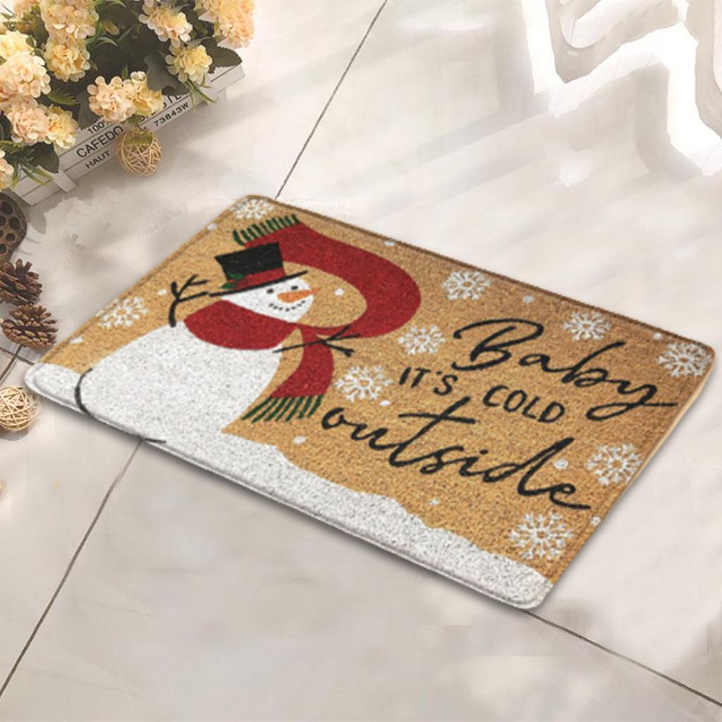 Buy Christmas Cartoon Snowman Door Mat Funny Saying Cold Outside ...