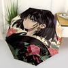 1pc Floral Patterned Automatic Opening/Closing Umbrella with 8-Bone Iron Frame, Portable Folding Design, Perfect for Outdoor Use, Festive Gifts,