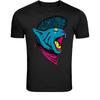 Neon Punk Cat T-Shirt Retro Synthwave Cat Graphic Tee