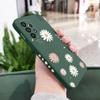 Green Daisies Phone Case For Samsung A73 A53 A33 A23 A13 A03 A03S A04 A04S A72 A52 A52S A32 A22 A12 A02S A02 A71 A51 4G 5G