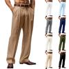 Men's Fashionable Linen Breathable Straight-leg Pants - Outdoor Casual Loose Pants