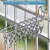 Stainless Steel Socks Drying Rack 11/16 Clips Waterproof Clothes Drying Rack Windproof Space Saving Laundry Hanger Indoor