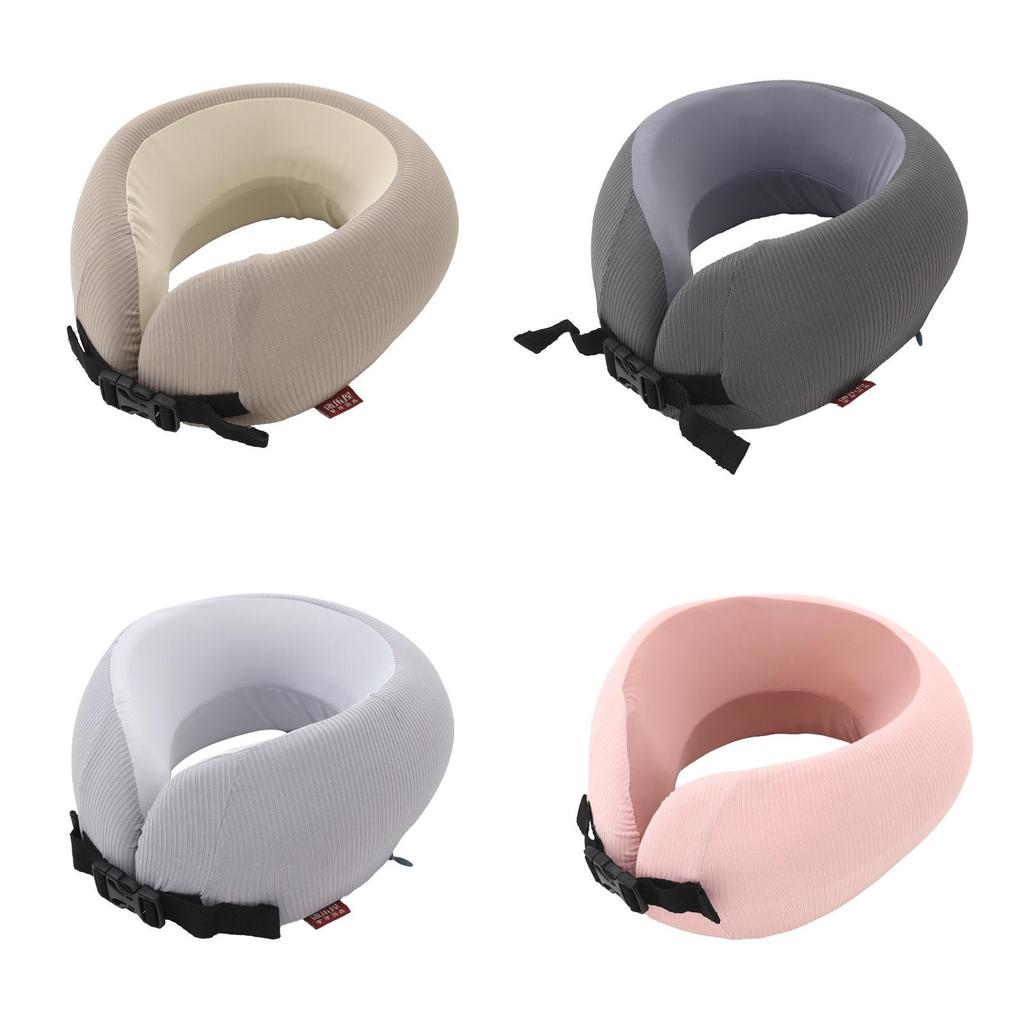 U Shaped Memory Foam Travel Pillow With Knitted Fabric For Airplane Comfort And Neck Support