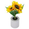 Artificial Flower Table Lamp Rechargeable LED Double Headed Sunflower Night Light for Bedroom Decoration