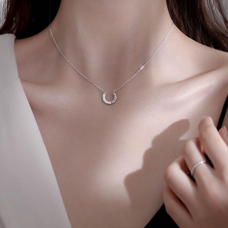 Exquisite Luxury Design 925 Silver Plated Clavicle Necklace - 2021