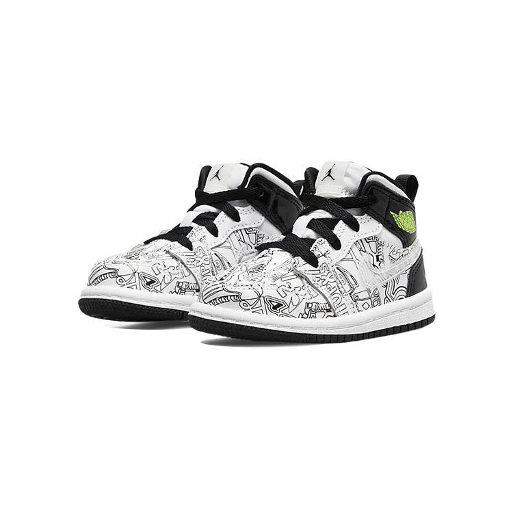 Jordan 1 Mid Se Td Diy White Black Volt DC4097-100