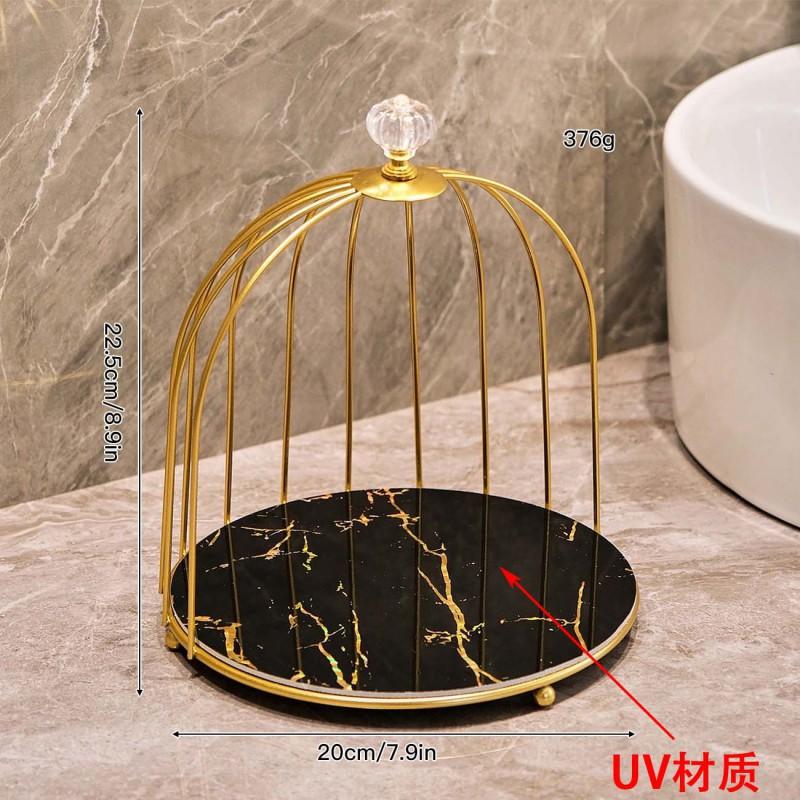 Modern Minimalist Bathroom Shelf Organizer Toiletries Makeup Jewelry On Countertop Iron Frame With Spray Coating