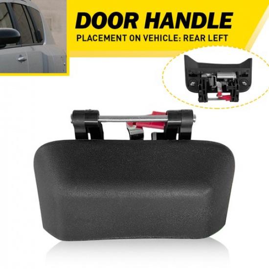 For Jeep 2007-2016 Compass Sport Side Left Driver Outside Door Rear Black Handle