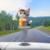 Dashboard Figures For Cars Center Console Decorations Cat Shape Vehicle Interior Ornament 2D Acrylic For Bookshelf RV Desk