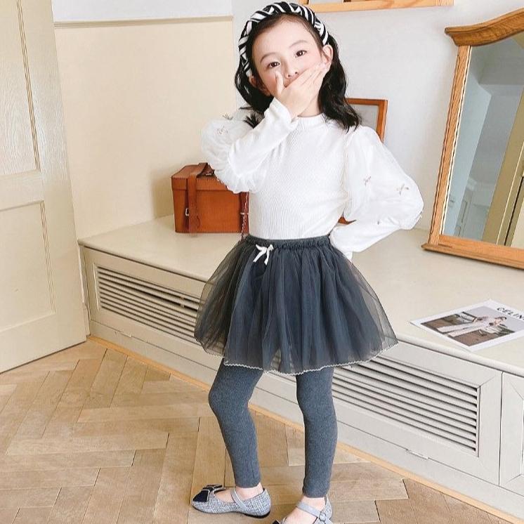 Girls' Leggings Autumn Children's Pants Skirt Fake Two-piece Pants Skirt Spring Style Skirt