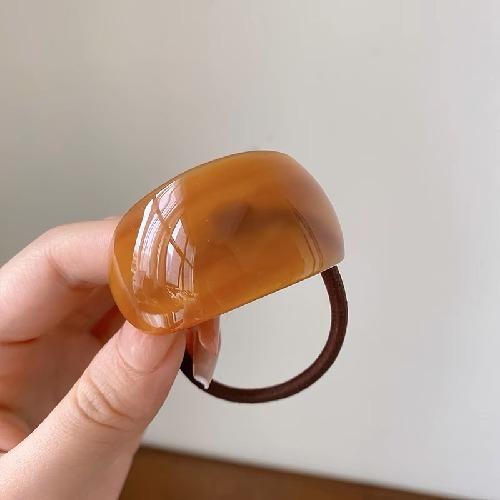 Korean Curved Acetate Hair Rope High-end Sense of Tying Hair Rubber Band Head Rope Hair Accessories Ponytail Fashion and Simple Women