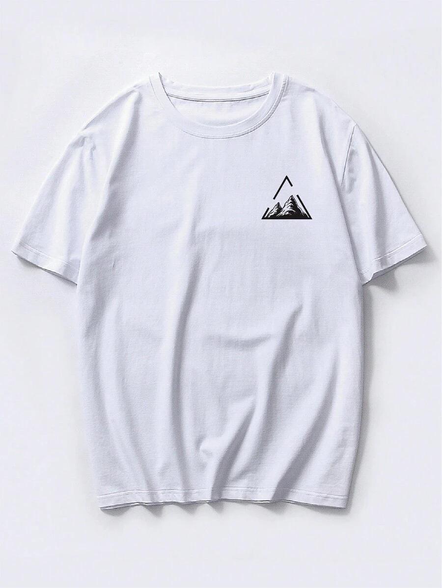 Manfinity Homme Unisex s Printed Short Sleeve T-Shirt In Geometric Pattern S