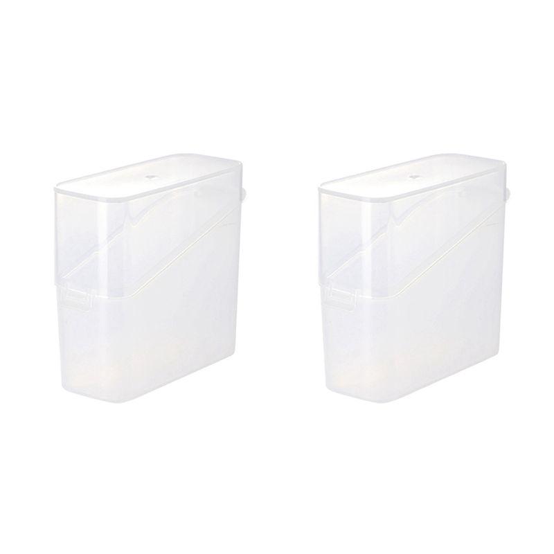 

AEE4-Cheese Slice Storage Container,Cheese Slice Holder Tea Bag Organizer Box Airtight Food Keeping Box Container прозрачный