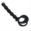 Double Penetration Dildo Rings Strap On Penis Delayed Ejaculation Anal Beads Butt Anus Vaginal Massager Sex Toys For Men Couples