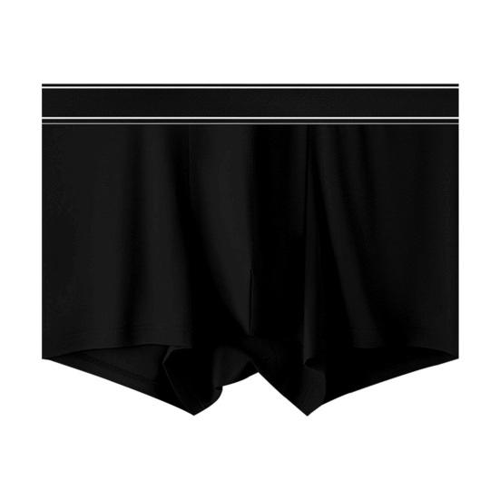 Mens Cotton Boxers Briefs Summer Moisture Wicking Underwear Solid Color Breathable Stretch Wide