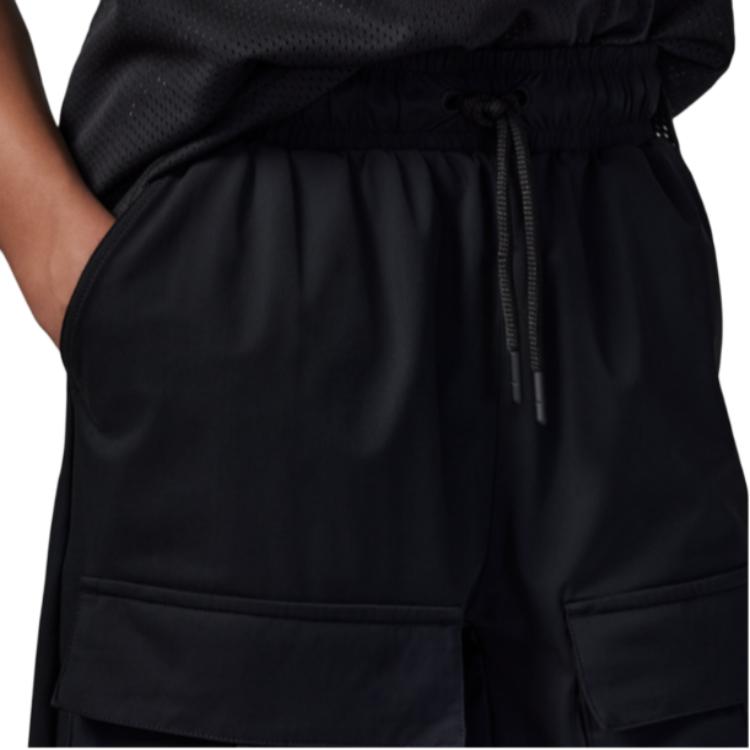 Jordan Kids Solid Color Pocket Cargo Functional Casual Shorts Kids Shorts Black FQ0659-010