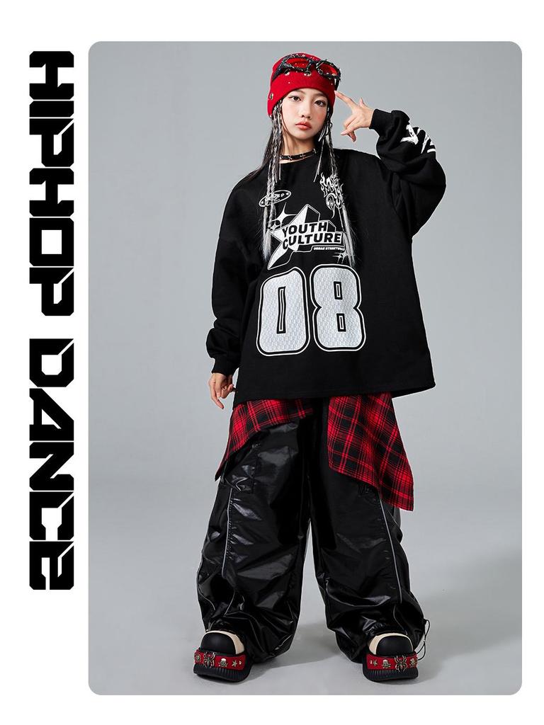 Modne ubrania Hip Hop dla dzieci - Chłopców i Dziewcząt - Fajny Streetwear na występ Sylwestrowy