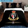 3PCS Sao Paulo Fc Crest Printed Bedding Set, Includes A Duvet Cover and Two Pillowcases for Bedroom, Suitable for All Seasons