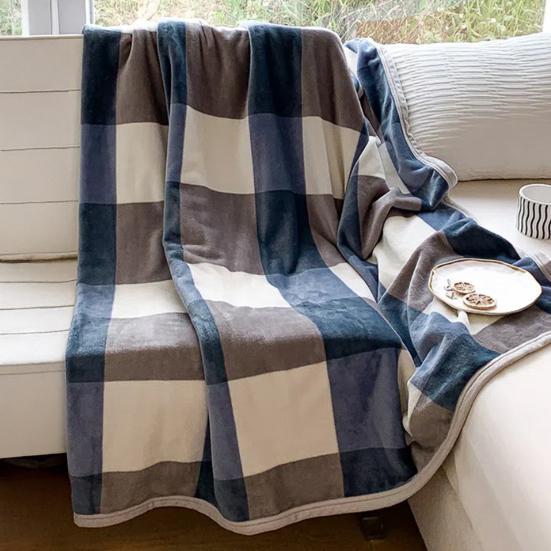 Nap Blanket, Lightweight Foldable Milk Velvet Warm Blanket, Soft Double-Sided Solid Color Warm Shawl Wrap, for Office And Travel