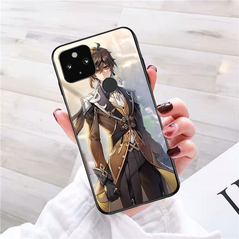 Zhongli Genshin Impact Phone Case for Google Pixel 7 Pro 7 6A 6 Pro 5A 4A 3A Pixel 4 XL Pixel 5 6 4 3 XL 3A XL 2 XL
