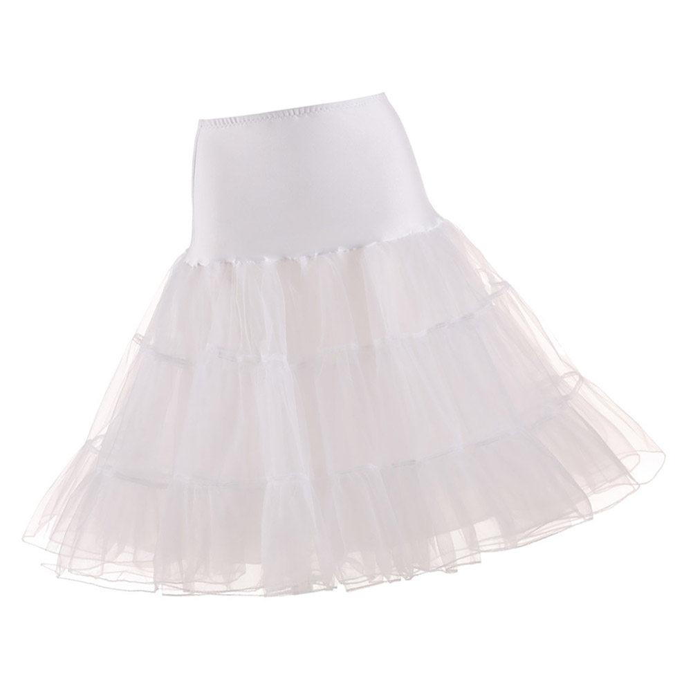 Black Hoopless Petticoat for Women Elastic Waist Underskirt Tutu Skirt Dress for Cosplay Dance Ballet Party Spring