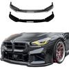 Compatible for BMW 2 Series M2 G87 2023 2024 2025 Car Front Bumper Lip Spoiler Splitter Trim Accessories Bright Black Carbon Fiber Pattern(Bright