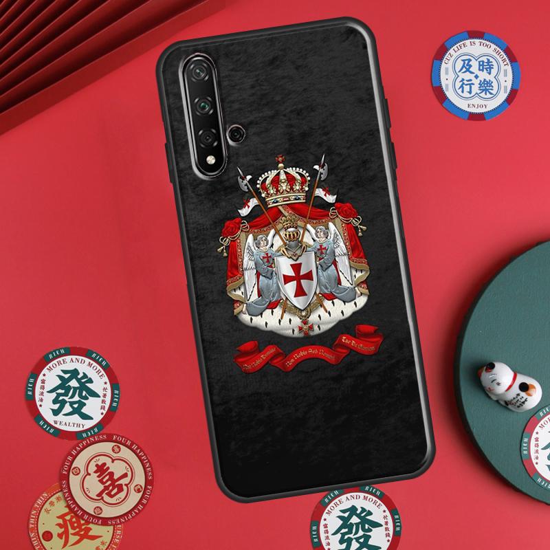 Knights Templar Coat of Arms For Huawei P20 P40 P30 Lite P60 Pro Nova 12s 11i 12i 10 9 SE 5T Y91 Y90 Y60 Y70 Y72 Y61 Case