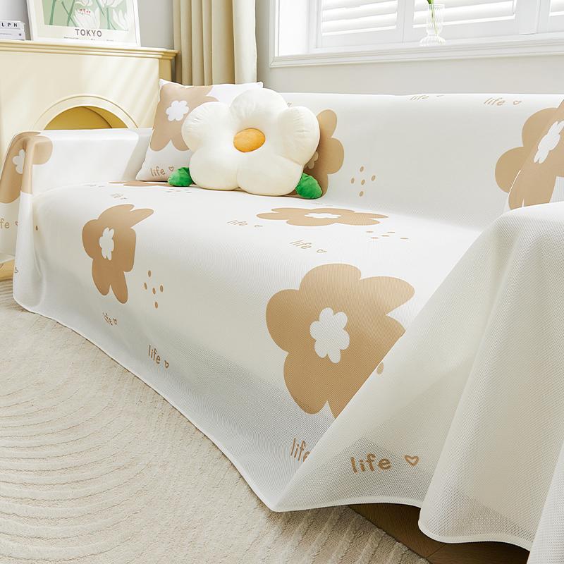 

Полотенце для дивана со свежим принтом, летнее черное технологическое прохладное ощущение, полностью покрытое тканью для чехла на диван, полотенце на спинку 180*130cm